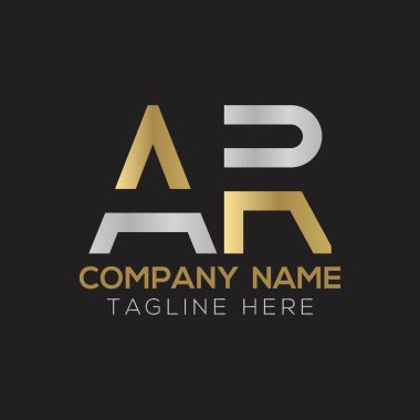 AR Harf Logosu Tasarımı Modern Business Typography Vector Şablonu. Yaratıcı Bağlı Harf AR Logo Tasarımı
