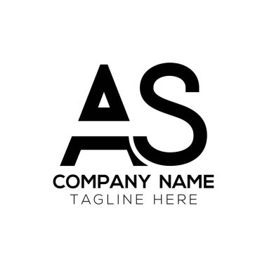 İlk AS Harf Logosu Tasarımı Modern Business Typography Vector Şablonu. Yaratıcı Bağlı Harf AS Logo Tasarımı