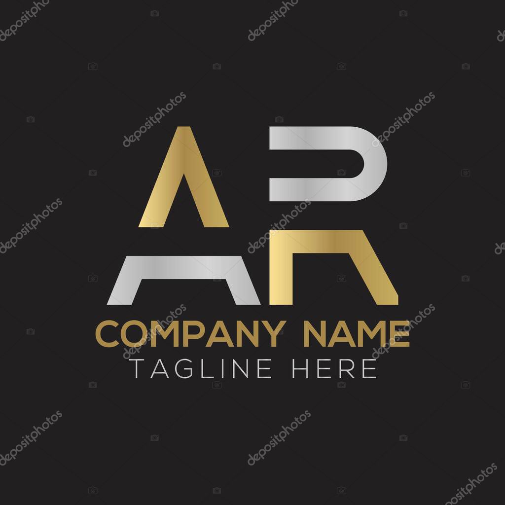 Initial AR Letter Logo Design Modern Business Typography Vector Template. Creative Linked Letter AR Logo Design