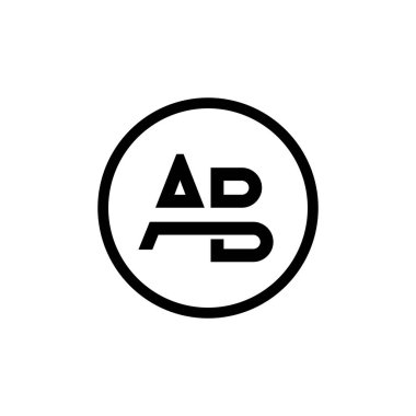 AB Logo Tasarım İş Tipografi Vektör Şablonu. Yaratıcı Bağlantı Harfi AB Logo Şablonu. AB Yazı Tipi Logosu