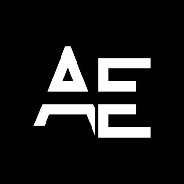 AE Logo Tasarım İş Tipografi Vektör Şablonu. Yaratıcı Bağlı Harf AE Logo Şablonu. AE Yazı Tipi Logosu