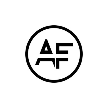 AF Logo Tasarım İş Tipografi Vektör Şablonu. Yaratıcı Bağlı Harf AF Logo Şablonu. AF Yazı Tipi Logosu