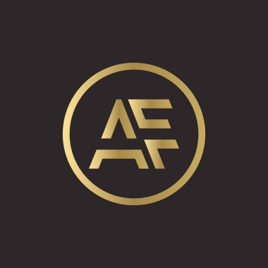 AF Logo Tasarım İş Tipografi Vektör Şablonu. Yaratıcı Bağlı Harf AF Logo Şablonu. AF Yazı Tipi Logosu