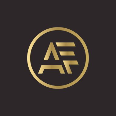 AF Logo Tasarım İş Tipografi Vektör Şablonu. Yaratıcı Bağlı Harf AF Logo Şablonu. AF Yazı Tipi Logosu