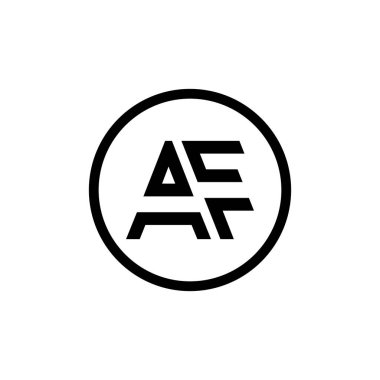 AF Logo Tasarım İş Tipografi Vektör Şablonu. Yaratıcı Bağlı Harf AF Logo Şablonu. AF Yazı Tipi Logosu