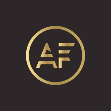 AF Logo Tasarım İş Tipografi Vektör Şablonu. Yaratıcı Bağlı Harf AF Logo Şablonu. AF Yazı Tipi Logosu