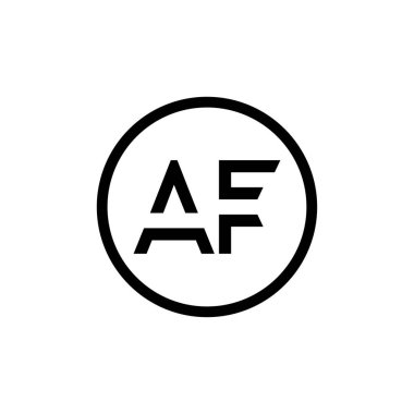 AF Logo Tasarım İş Tipografi Vektör Şablonu. Yaratıcı Bağlı Harf AF Logo Şablonu. AF Yazı Tipi Logosu