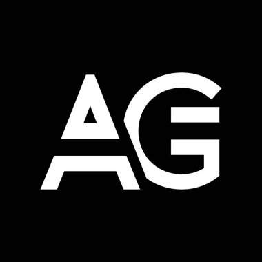 AG Logo Tasarım İş Tipografi Vektör Şablonu. Yaratıcı Bağlı Harf AG Logo Şablonu. AG Yazı Tipi Logosu