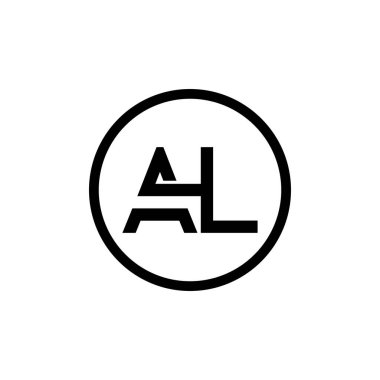 AL Logo Tasarım İş Tipografi Vektör Şablonu. Yaratıcı Bağlı Harf AL Logo Şablonu. AL Yazı Tipi Logosu