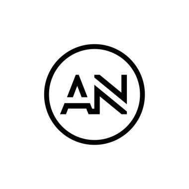 An Logo Tasarımı İş Tipografi Vektör Şablonu. Yaratıcı Bağlı Harf A Logo Şablonu. AN Yazı Tipi Logosu