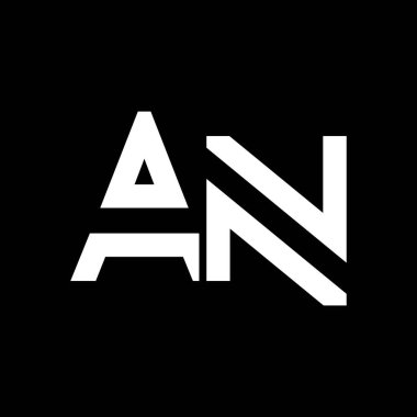 An Logo Tasarımı İş Tipografi Vektör Şablonu. Yaratıcı Bağlı Harf A Logo Şablonu. AN Yazı Tipi Logosu