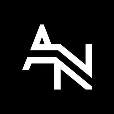 An Logo Tasarımı İş Tipografi Vektör Şablonu. Yaratıcı Bağlı Harf A Logo Şablonu. AN Yazı Tipi Logosu