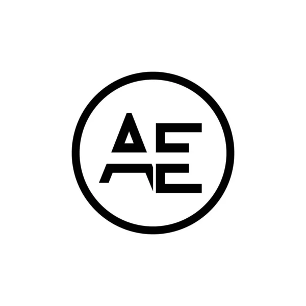 Aeロゴデザイン事業タイポグラフィベクトルテンプレート クリエイティブリンク文字Aeロゴテンプレート Aeフォントタイプのロゴ — ストックベクタ