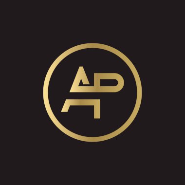AP Logo Tasarım İşletme Tipografi Vektör Şablonu. Yaratıcı Bağlı Harf AP Logo Şablonu. AP Yazı Tipi Logosu