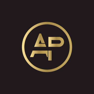 AP Logo Tasarım İşletme Tipografi Vektör Şablonu. Yaratıcı Bağlı Harf AP Logo Şablonu. AP Yazı Tipi Logosu