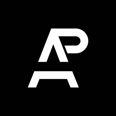 AP Logo Tasarım İşletme Tipografi Vektör Şablonu. Yaratıcı Bağlı Harf AP Logo Şablonu. AP Yazı Tipi Logosu