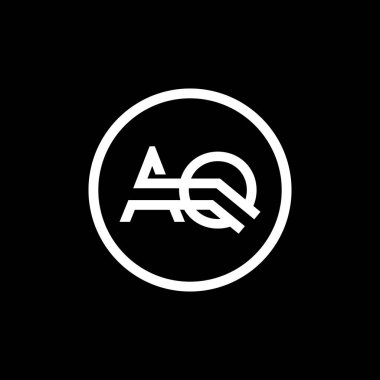 AQ Logo Tasarım İş Tipografi Vektör Şablonu. Yaratıcı Bağlı Harf El-Q Logo Şablonu. AQ Yazı Tipi Logosu