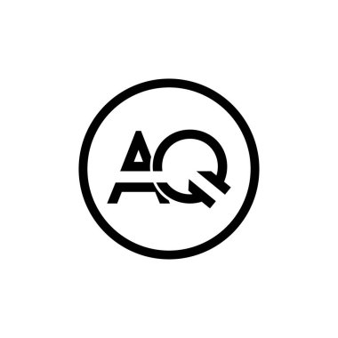 AQ Logo Tasarım İş Tipografi Vektör Şablonu. Yaratıcı Bağlı Harf El-Q Logo Şablonu. AQ Yazı Tipi Logosu