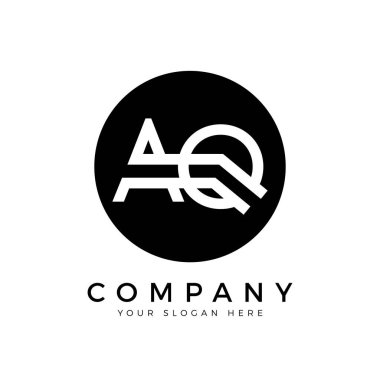 AQ Logo Tasarım İş Tipografi Vektör Şablonu. Yaratıcı Bağlı Harf El-Q Logo Şablonu. AQ Yazı Tipi Logosu