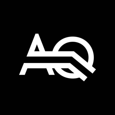 AQ Logo Tasarım İş Tipografi Vektör Şablonu. Yaratıcı Bağlı Harf El-Q Logo Şablonu. AQ Yazı Tipi Logosu