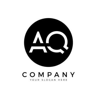 AQ Logo Tasarım İş Tipografi Vektör Şablonu. Yaratıcı Bağlı Harf El-Q Logo Şablonu. AQ Yazı Tipi Logosu