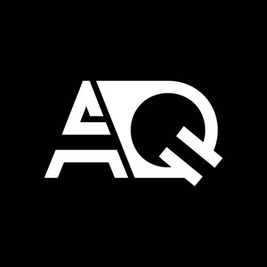 AQ Logo Tasarım İş Tipografi Vektör Şablonu. Yaratıcı Bağlı Harf El-Q Logo Şablonu. AQ Yazı Tipi Logosu