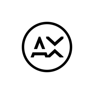 AX Logo Tasarım İş Tipografi Vektör Şablonu. Yaratıcı Bağlı Harf AX Logo Şablonu. AX Yazı Tipi Logosu