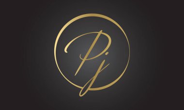 Yaratıcı modern iş tipografi vektör şablonlu PJ Harf Logosu. Yaratıcı Harf PJ Logo Vektörü.