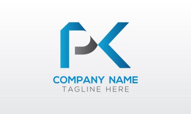 Yaratıcı modern iş tipografi vektör şablonlu ilk PK Harf Logosu. Yaratıcı Harf PK Logo Vektörü.