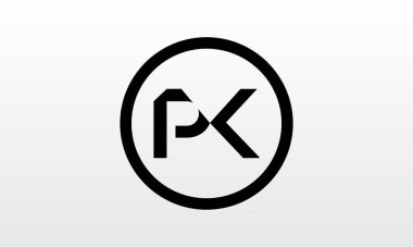 Yaratıcı modern iş tipografi vektör şablonlu ilk PK Harf Logosu. Yaratıcı Harf PK Logo Vektörü.