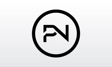 Yaratıcı modern iş tipografi vektör şablonlu ilk PN Harf Logosu. Yaratıcı Harf PN Logo Vektörü.