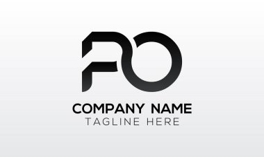 Yaratıcı modern iş tipografi vektör şablonlu ilk PO Mektup logosu. Yaratıcı Harf PO Logo Vektörü.