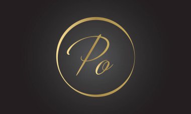 Yaratıcı modern iş tipografi vektör şablonlu ilk PO Mektup logosu. Yaratıcı Harf PO Logo Vektörü.