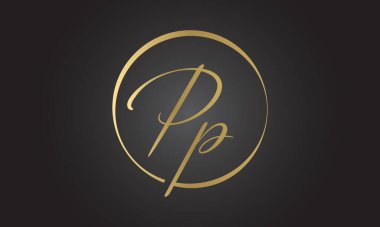 Yaratıcı modern iş tipografi vektör şablonlu PP Harf Logosu. Yaratıcı Harf PP Logo Vektörü.