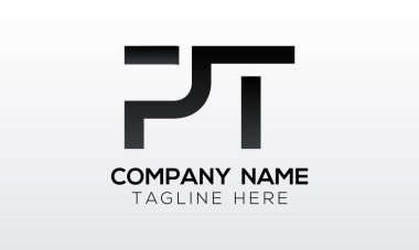 Yaratıcı modern iş tipografi vektör şablonlu ilk PT Harf Logosu. Yaratıcı Harf PT Logo Vektörü.