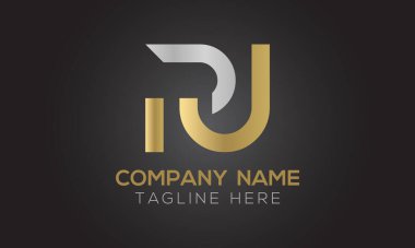 İlk PU, PJ Letter logosu ve yaratıcı modern iş tipografi vektör şablonu. Yaratıcı Harf PU, PJ Logo Vektörü.