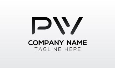 Yaratıcı modern iş tipografi vektör şablonlu ilk PW Harf Logosu. Yaratıcı Harf PW Logo Vektörü.