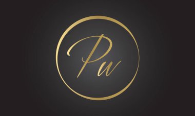 Yaratıcı modern iş tipografi vektör şablonlu ilk PW Harf Logosu. Yaratıcı Harf PW Logo Vektörü.