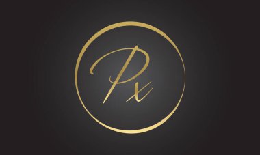 Yaratıcı modern iş tipografi vektör şablonlu ilk PX Harf Logosu. Yaratıcı Harf PX Logo Vektörü.