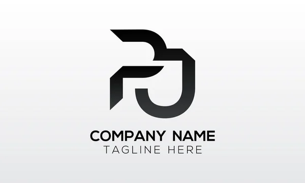 Initial Brev Logotyp Med Kreativ Modern Business Typografi Vektor Mall — Stock vektor