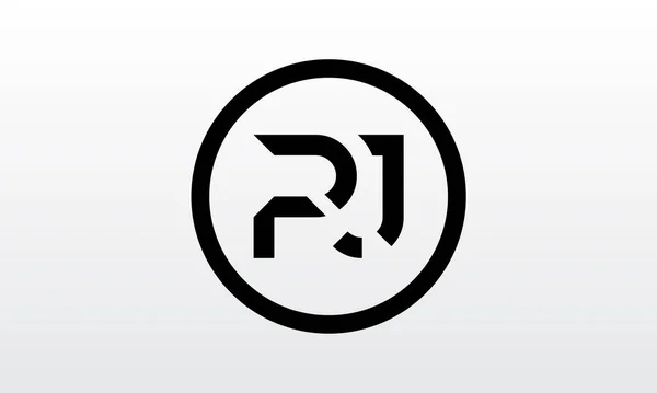 具有创意的现代商业字体矢量模板的初始Pj字母标识 创意信Pj Logo向量 — 图库矢量图片