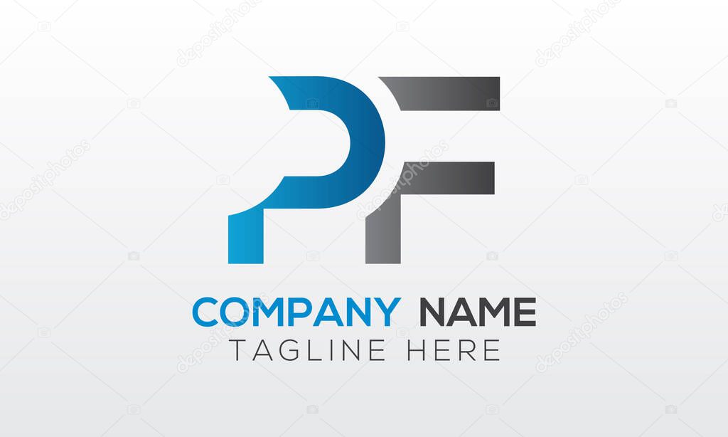 Initial PF Letter Logo With Creative Modern Business Typography Vector Template. Creative Letter PF Logo Vector.