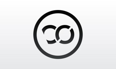 Yaratıcı modern iş tipografi vektör şablonlu ilk CO Harf Logosu. Yaratıcı Harf CO Logo Vektörü.