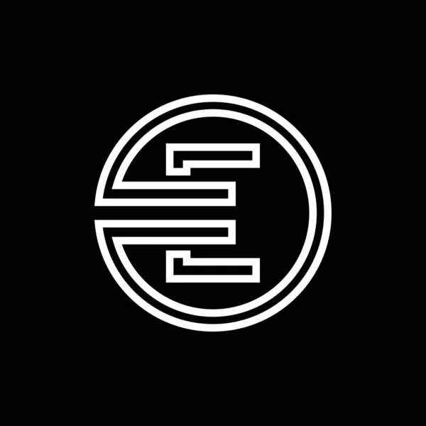 Carta Inicial Logo Com Monograma Círculo Criativo Modelo Vetor Tipografia — Vetor de Stock