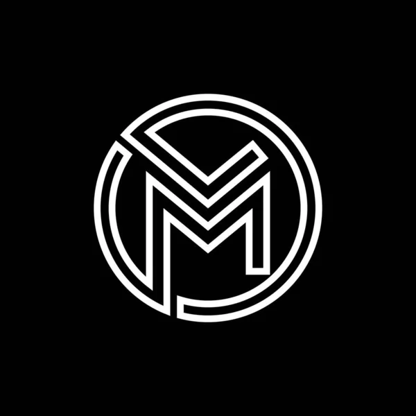 Initial Letter Logo Mit Creative Circle Monogram Business Typography Vector — Stockvektor