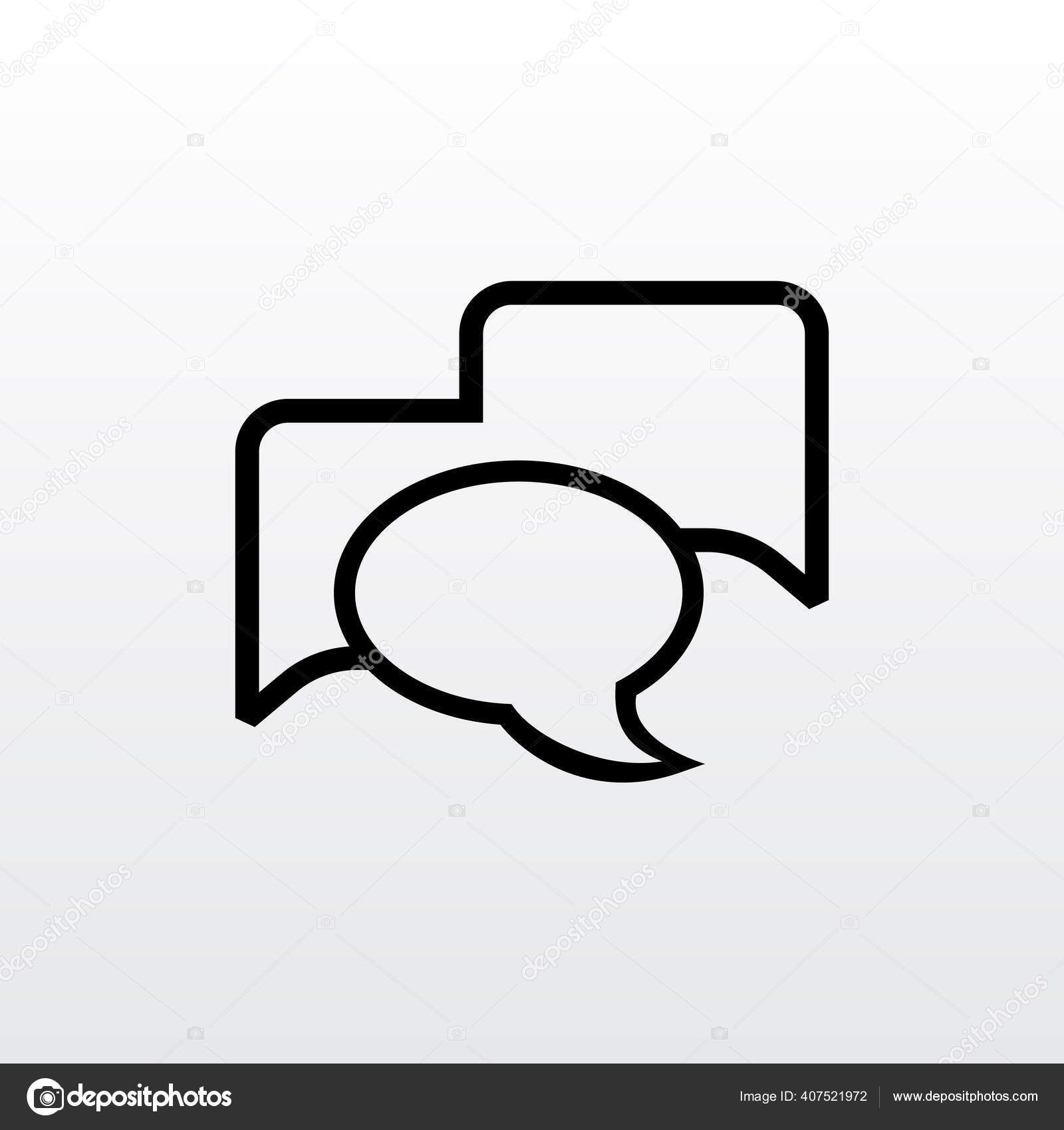 Illustration Vectorielle Conception Icone Communication Ligne Conception Vectorielle Symbole Chat Image Vectorielle Par Ranahamid C Illustration