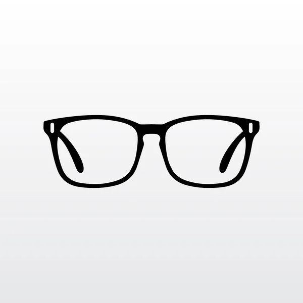 Εικονογράφηση Διάνυσμα Eyeglasses Για Ανάγνωση Επίσημη Εργασία Μαύρη Σιλουέτα Γυαλιών — Διανυσματικό Αρχείο