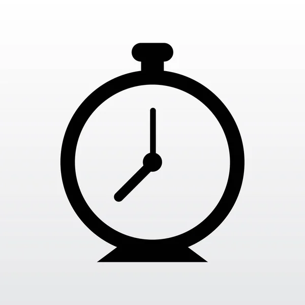 Relógio Tempo Ícone Preto Isolado Ilustração Vetor Fundo Branco Design —  Vetores de Stock