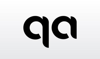 İlk harf QA logo tasarımı ve yaratıcı modern iş tipografi vektör şablonu. Yaratıcı izole QA harf logosu tasarımı