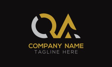 İlk harf QA logo tasarımı ve yaratıcı modern iş tipografi vektör şablonu. Yaratıcı izole QA harf logosu tasarımı